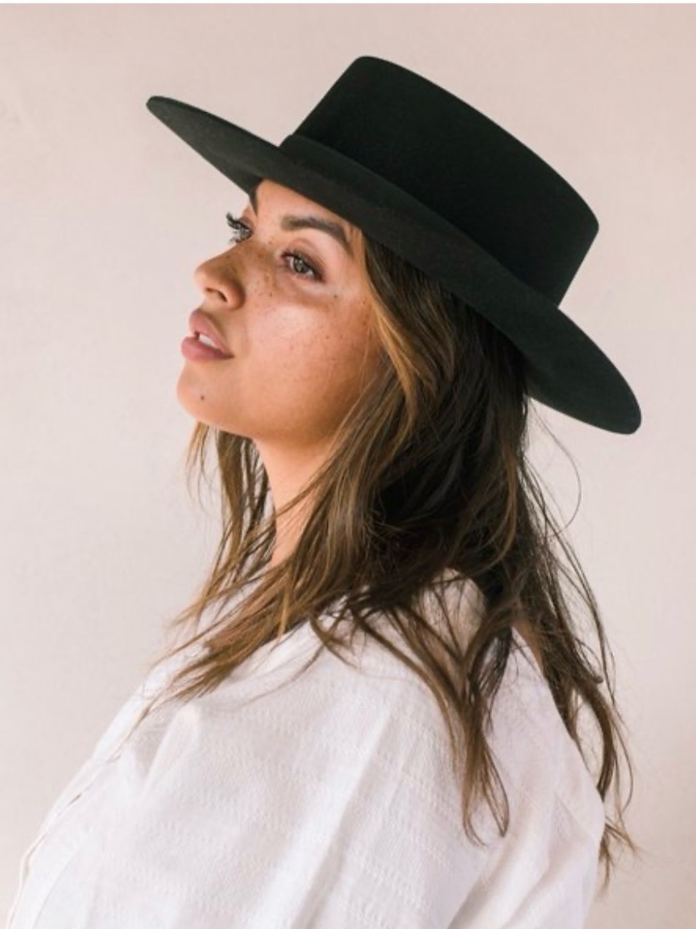 Janessa Leoné Gabrielle black wool hat | Medium